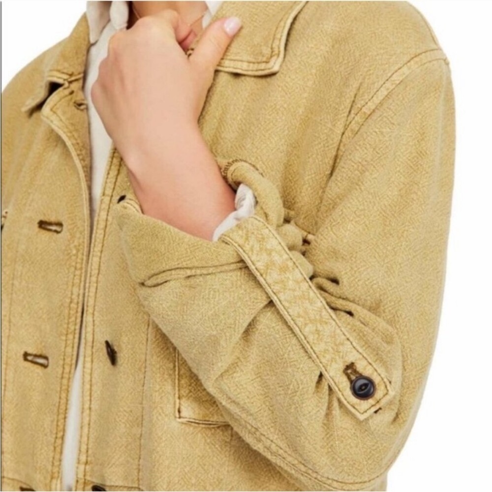Free People Rainz Duster Marsh Trench Coat Green Small Size XS NWT - Picture 4 of 11